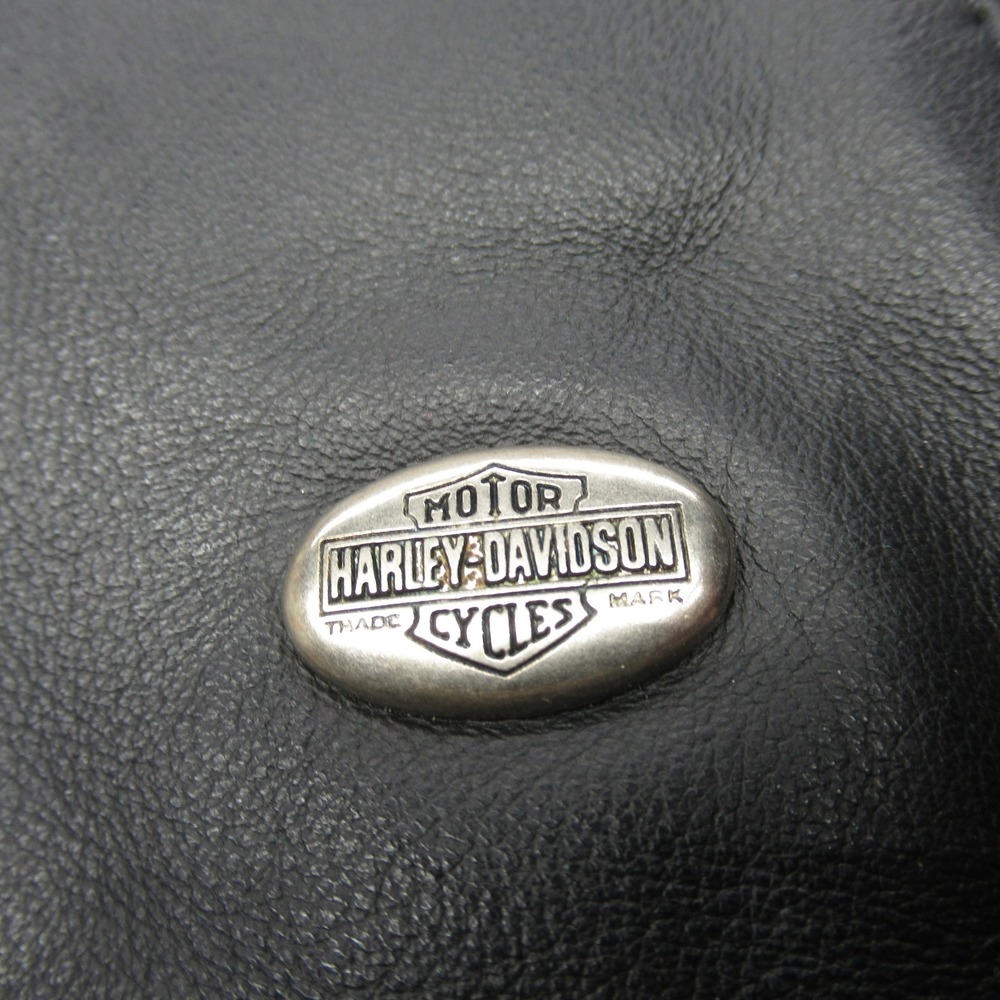 Harley Davidson Vest Mens XL Long Black Leather Motorcycle Heavyweight USA VTG‎ - Picture 5 of 12